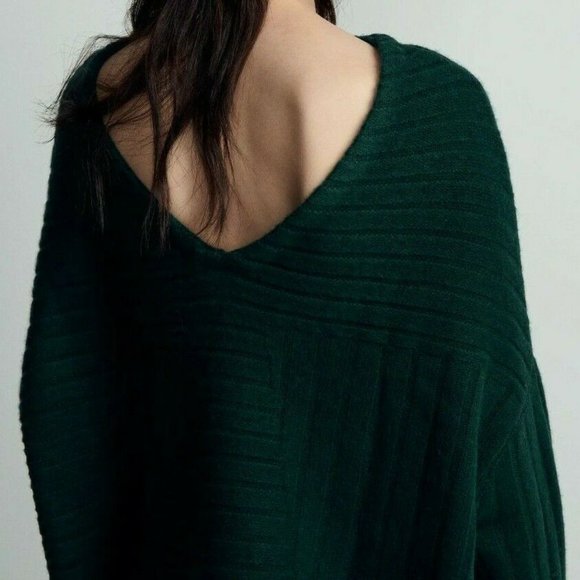Zara 100% Wool Asymmetrical Sweater